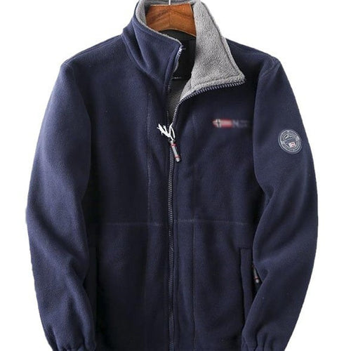 LAST DAY PROMOTION - 50%OFF🔥 Unisex Full Zip Stand Collar Reversible Fleece Coat