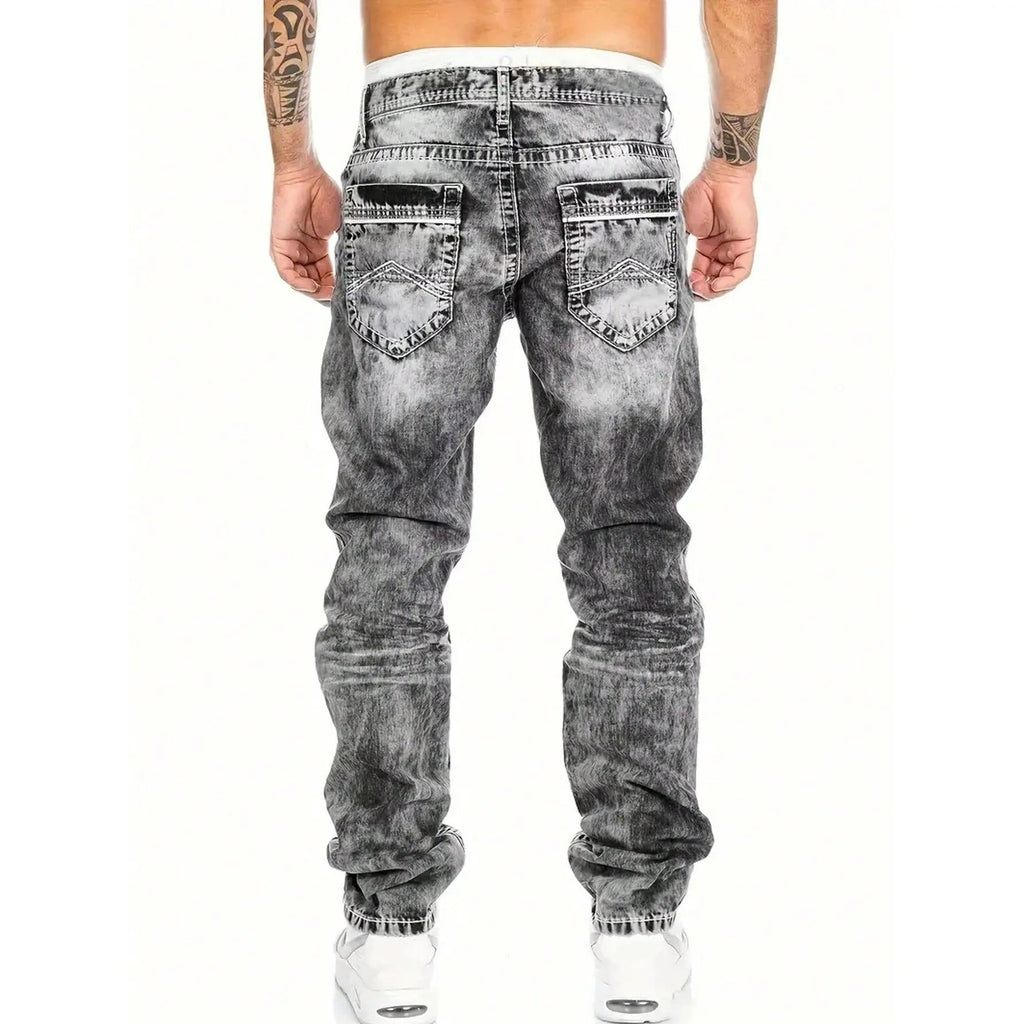 Men's Fashion Creative Stretch Denim Jeans,Minimalist Style Suitable For Summer, Emo Style— Free shipping for two pieces